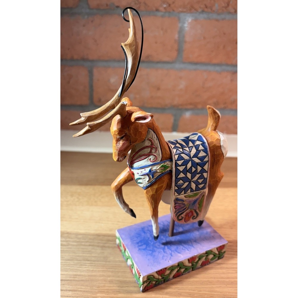 Jim Shore "Dash Away" Reindeer Figurine 2004 Blue Blanket Heartwood Creek 118110